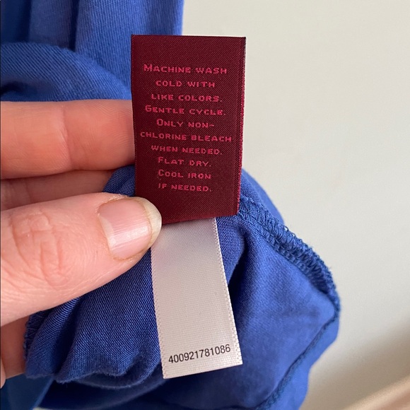 212 Collection Women’s Royal Blue Cowl Neck Tank Top Size Small - Picture 5 of 6